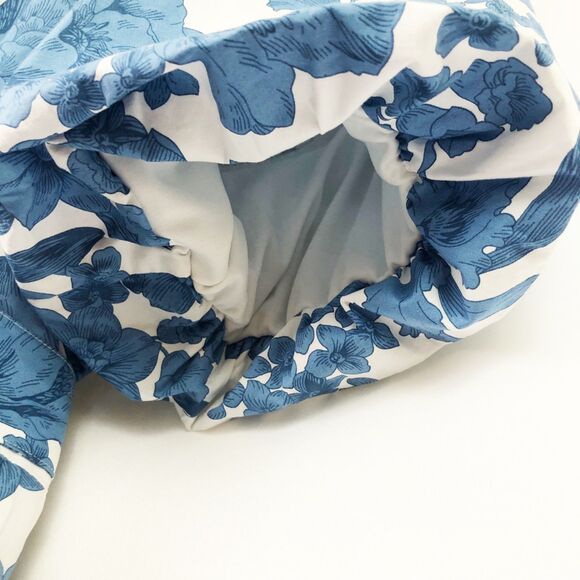 NWOT Joie Floral Puff Sleeve Shirt Dress (16) Blue & White Belted Fit & Flare - Picture 9 of 16